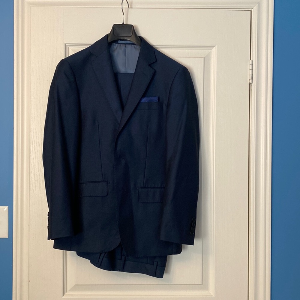 Boys blue suit. Size 34S. Worn for graduation. Great condition.